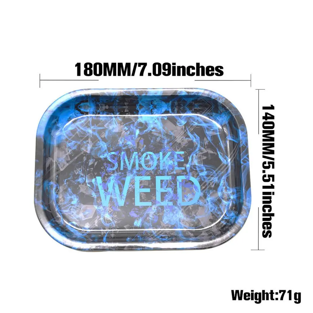 Креативный узор поднос для сигарет 18 см маленький конский рот железная пластина металлическая панель управления сигаретами классический узор - Цвет: Многоцветный