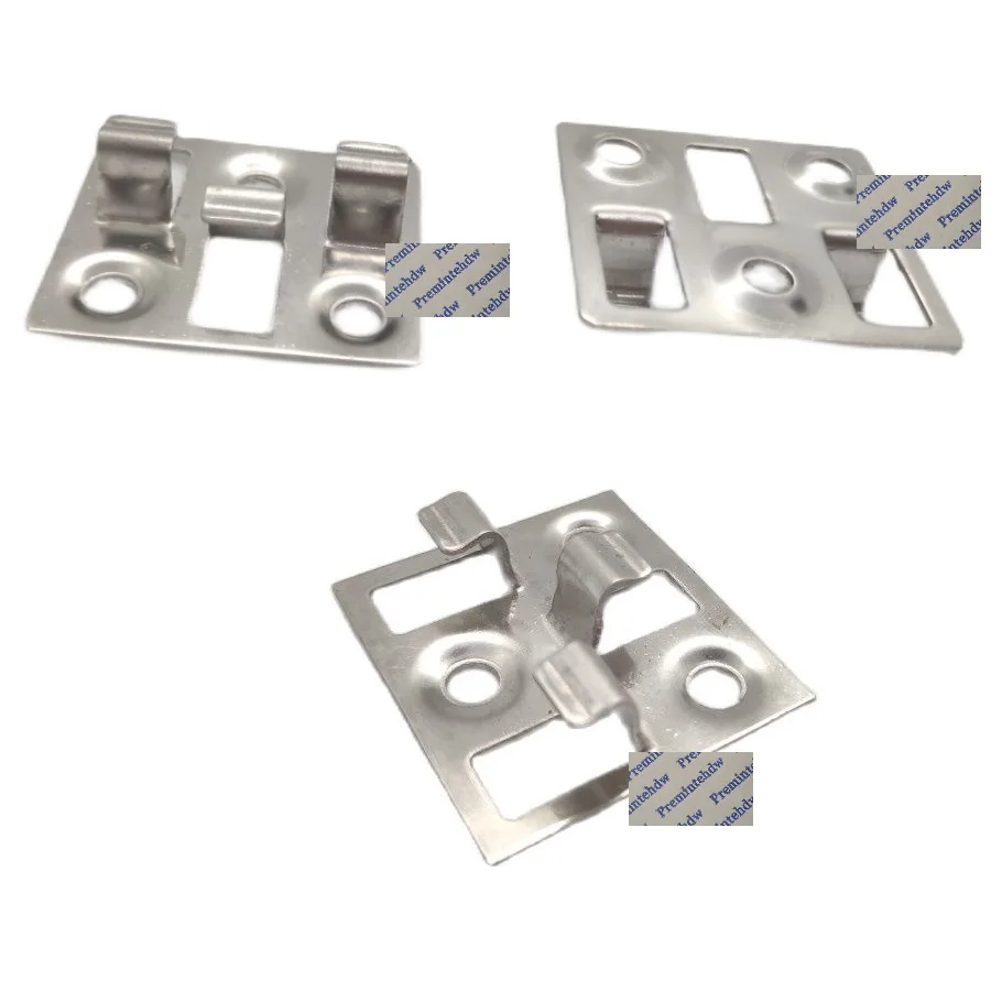 Pavimentazione Esterna Del Fermo Della Staffa Della Clip Di Decking Di Bambù Solido Del Wpc Nascosto Quadrato Dell'Acciaio Inossidabile 100Pcs