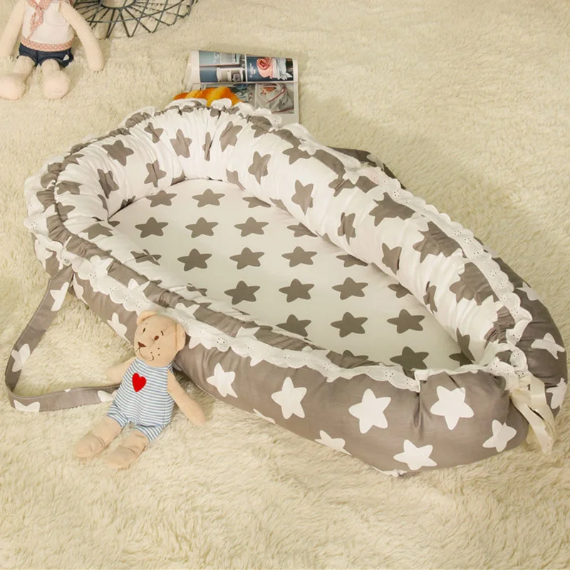 Potrable Baby Crib Foldable Bionic Nest Bed Infant Travel Bed Toddler Cotton Cradle Cot for Newborn Baby Bed Bassinet Bumper