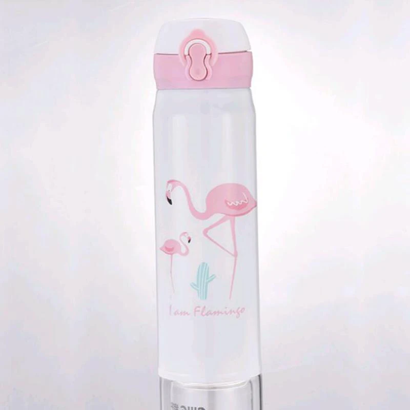 

Flamingo Thermos Vacuum Flask Water Bottle Cup Travel 500ml Containers