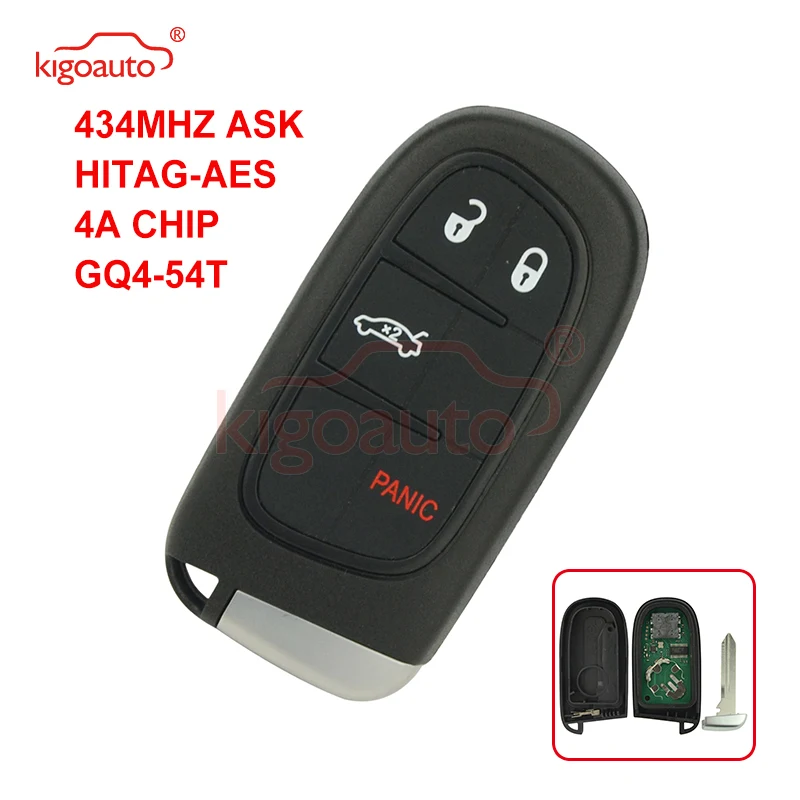

Kigoauto GQ4-54T Smart Key 4 Button 434Mhz for Dodge Jeep car remote key