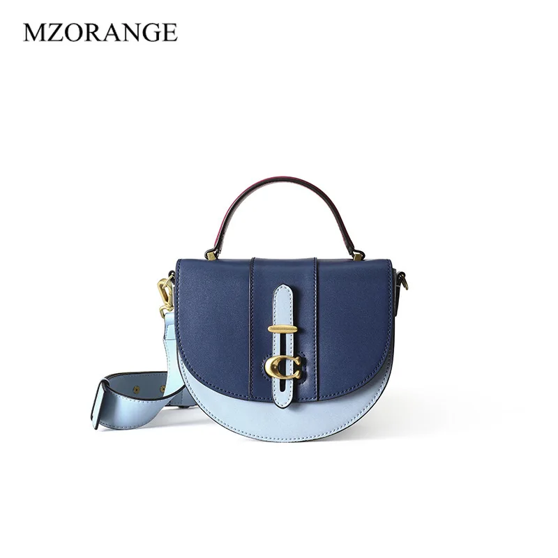 

Genuine Leather Half Month Saddle Bag In Women's Tote Fashion Handbag Luxury Handbags Women Bags Designer Shoulder Crossbody Bag