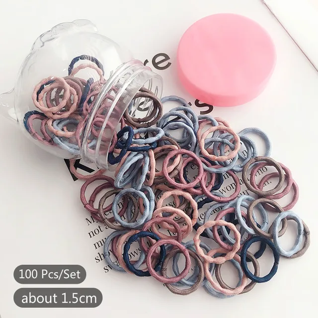 50/100 Pcs/Box New Children Cute Colors Soft Elastic Hair Bands Baby Girls Lovely Scrunchies Rubber Bands Kids Hair Accessories 15-100 Pcs