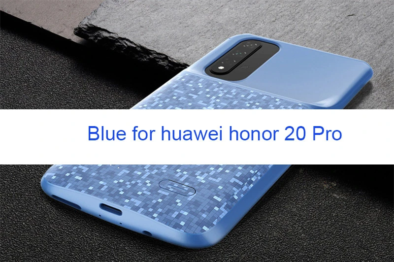 Новинка! Чехол-аккумулятор 4700 мАч для huawei honor 20, Внешнее зарядное устройство, мягкий чехол-аккумулятор из ТПУ для huawei honor 20 pro, чехол для зарядки - Цвет: blue for 20 pro