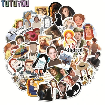 

PC2027 50pcs/set Lovely Girl Anne Creative DIY Decorative Stickers Cartoon Style For DIY PC Wall Notebook Phone Case Stickers