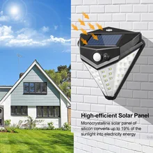 Солнечный светильник светодиодный датчик тела светильник пейзаж сад настенный светильник сад наружное водонепроницаемое Освещение стен уличный светильник