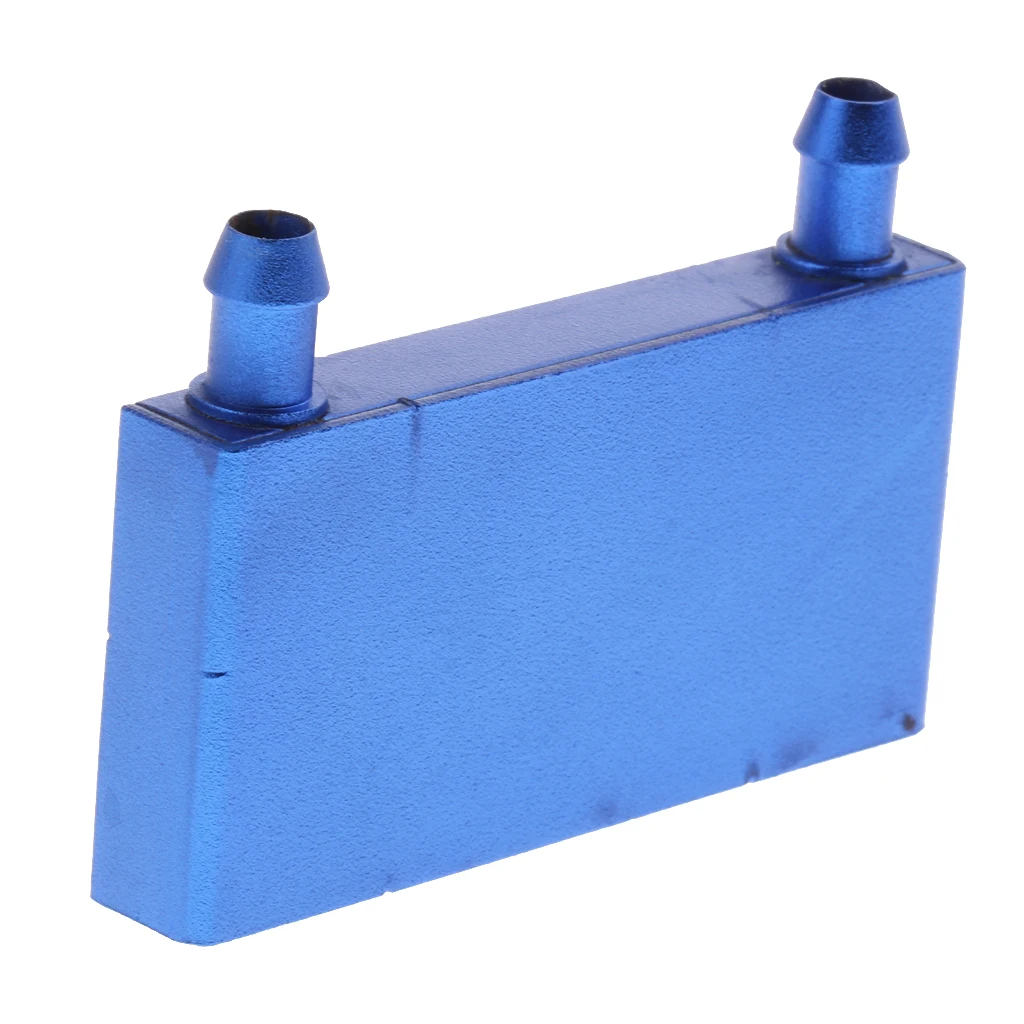 Aluminum Water Cooling Block 40x80mm Liquid Water Cooler System for CPU Graphics Radiator Heat Sink 2P