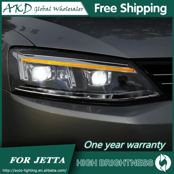

AKD Car Styling for VW Jetta MK6 Headlights 2011-2018 R8 Design LED Headlight DRL Bi Xenon Lens High Low Beam Parking Fog Lamp