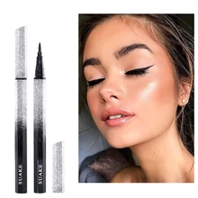 1 шт., профессиональная нейлоновая Водонепроницаемая подводка для глаз, жидкие карандаши, стойкие к поту тонкие черные подводки для глаз, инструменты для макияжа