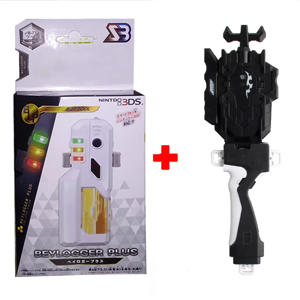 Gyro Launcher Beylogger Plus со светодиодный светильник и музыкальным гироскопом части B77 игрушки для детей- 234096 - Цвет: with Black launcher