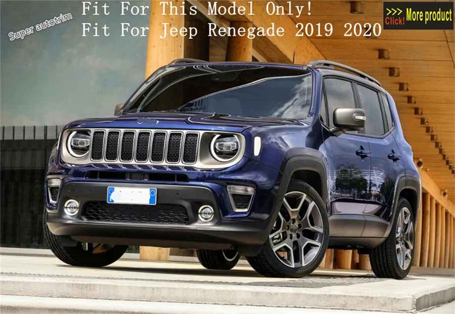 Lapetus передние фары фара «Angry Bird» Стиль крышка отделка Подходит для Jeep Renegade ABS аксессуары снаружи из углеродного волокна