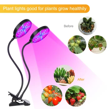 

15W 30W 45W 60W Plant Grow Light Full Spectrum LED Grow Lights Waterproof for Indoor Plants with 3 Switch Modes Adjustable