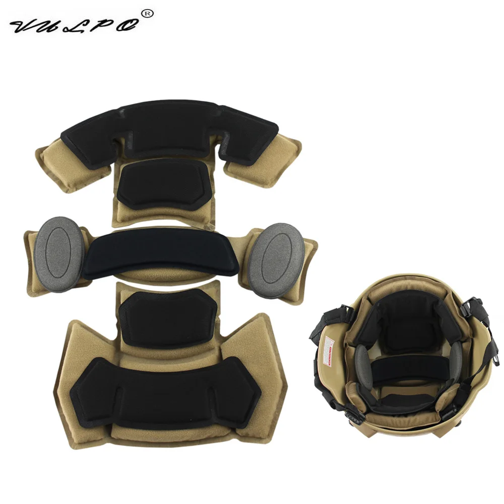 Tactical Airsoft Paintball Helmet Pad Protettivo Memory Foam Pad Cuscino Interno Per Fast Mich Ach Ex Helmet