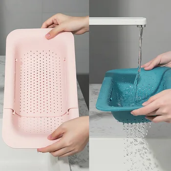 

Sink Corner Fruit Restaurant Dish Drainer Nordic Bowl Storage Rack Vegetable Basket Easy Clean PP Kitchen Organizer Home Durable