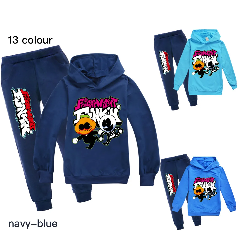 

New Autumn Childrens Sets Friday Night Funkin Kids Hoodies + Pants Two Piece Hood Boys GirlsSweatshirts Suits Tracksuit Clothes