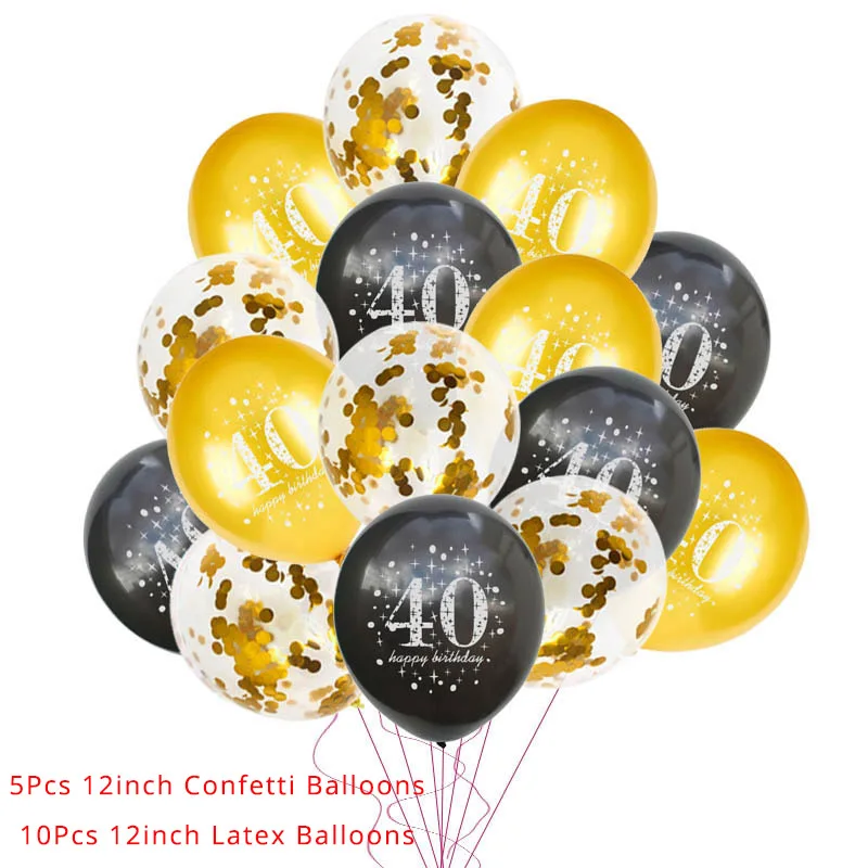 30. 40. 50. 60. Geburtstag Party Dekoration Erwachsene Jubiläum Geburtstag Luftballons 30. 40. 50. Jahre alt Party Ballonzubehör – Detail 6