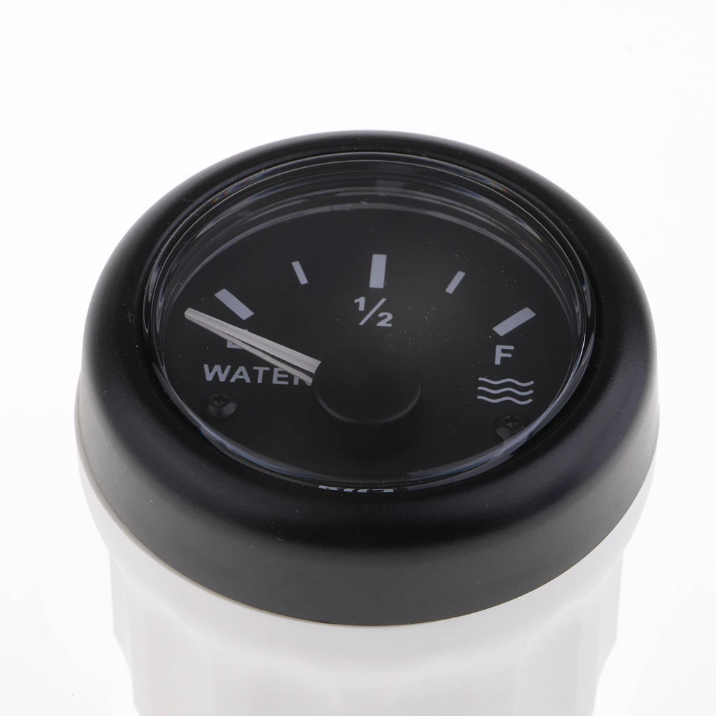 Water Level Gauge Boat Water Tank Level Gauge 12/24V 52mm 240-33 Ohms Black