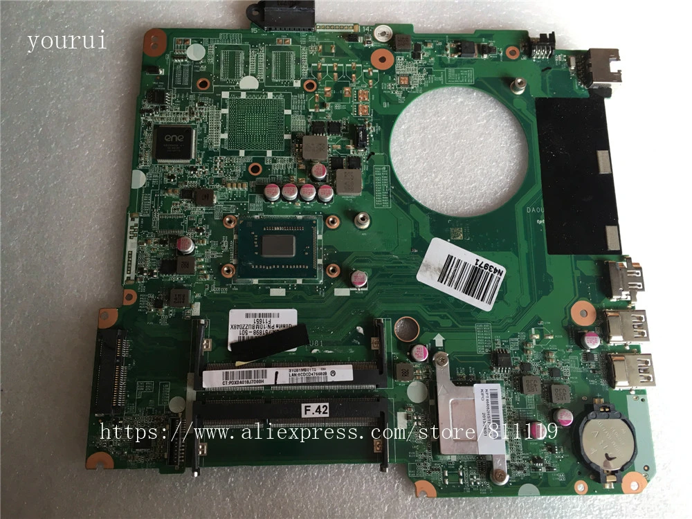 Placa base yourui 751898 001 751898 501 751898 601 DA0U81MB6C0 para HP ...