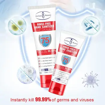 

50/100ml Portable Alcohol Antibacterial Hand Wash Sanitizer Disinfectant Gel Double clean hands. Wash free quick-drying. health