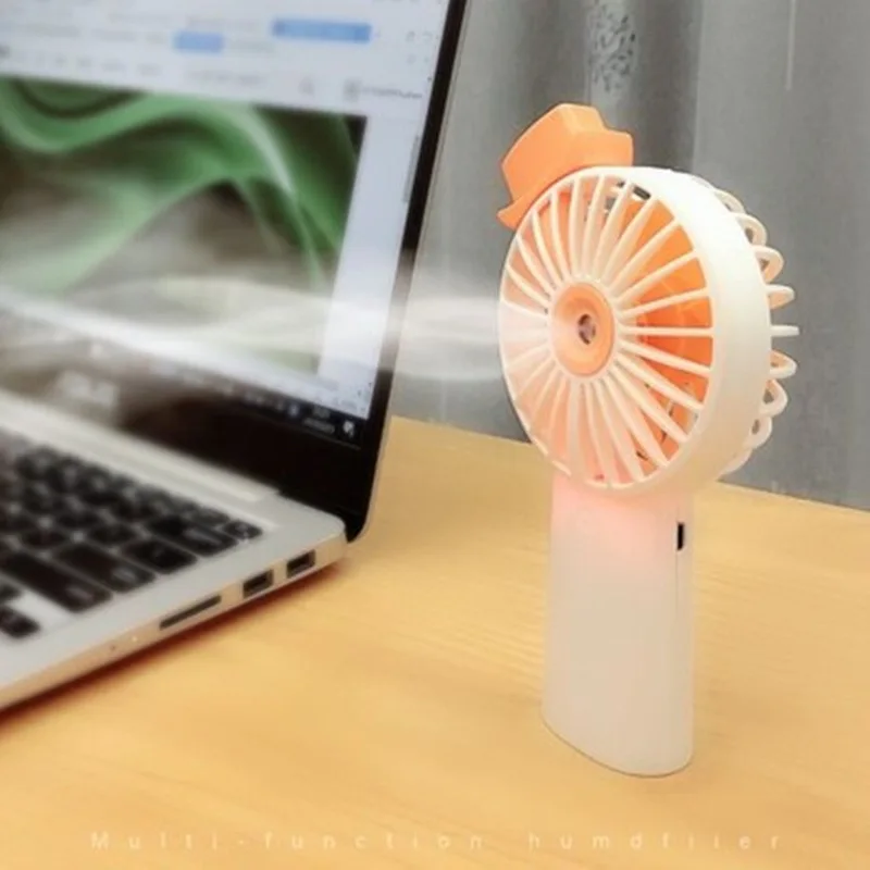 

Hand-Held Handheld USB Charging Small Fan with Spray Humidification Third Gear Fan Students Dormitory Electric Fan Wholesale