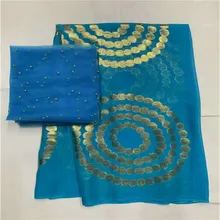 5+ 2 ярдов! Самая красивая шелковая кружевная ткань Атлас для платья Новое поступление африканская шелковая бархатная ткань хорошее качество для золота LXE102706