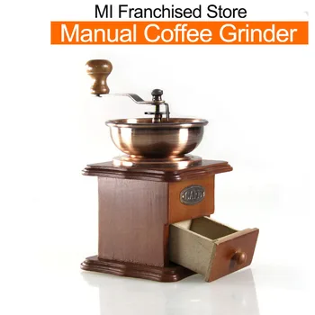 

Manual Coffee Grinder antique Classical Wooden Hand Stainless Steel Retro Spice Mini Burr Mill High-quality Ceramic Millston