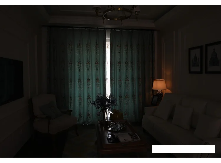 American for Living Room and For Bedroom Balcony Shadin Floor Cotton and Linen Embroidered Atmospheric and Fresh Gauze Curtain