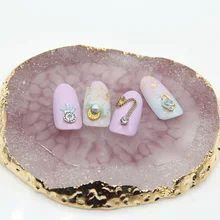 1 шт полимерный гель для маникюра Палитра для рисования золотыми краями микс пластины для маникюра DIY инструмент для маникюра Прямая поставка SMJ