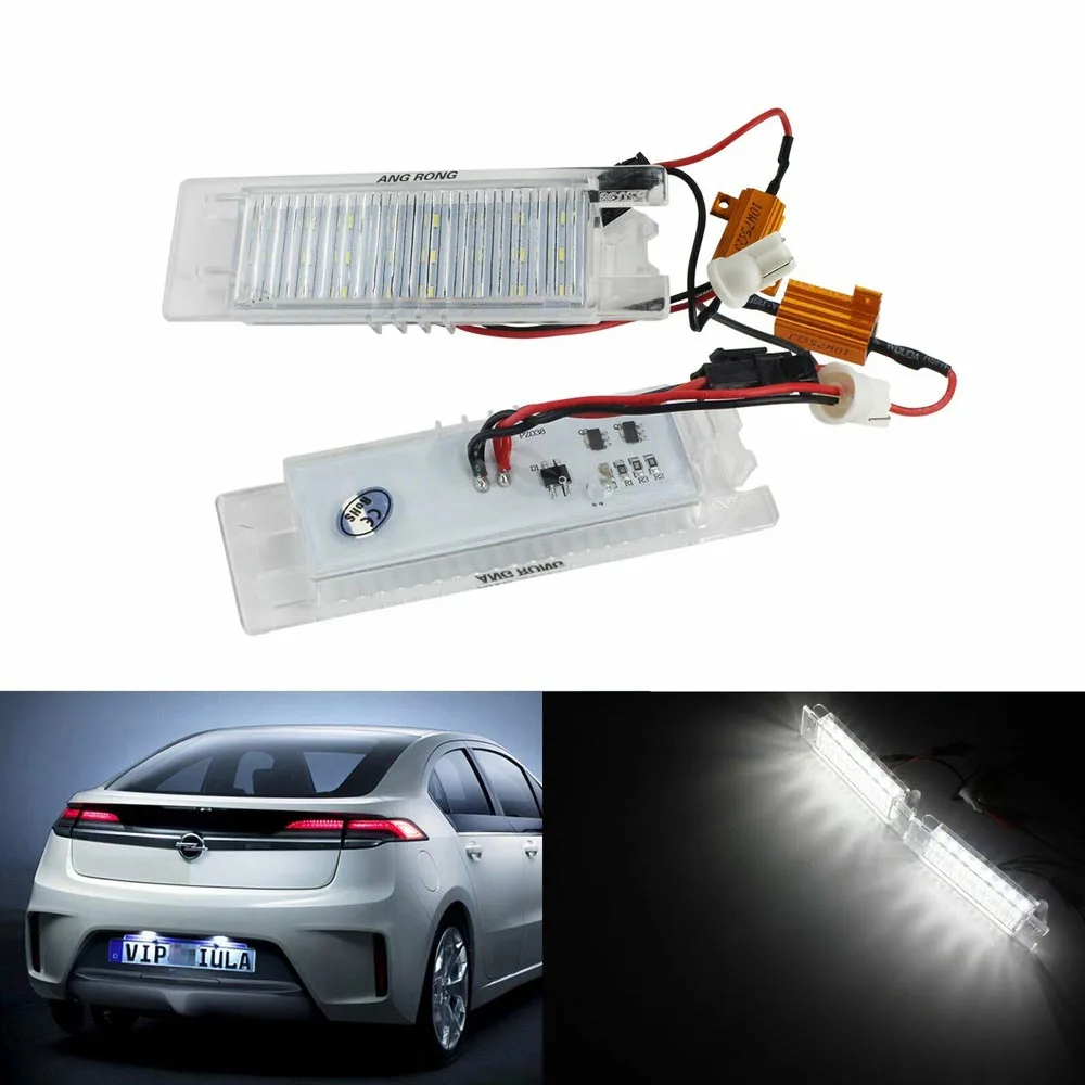 2 предмета 12V автомобильный сигнальный светильник светодиодный номерной знак для