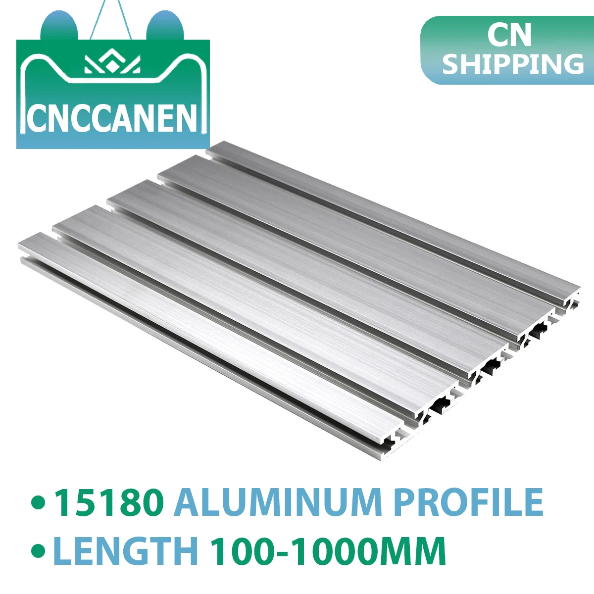 1PC 15180 Aluminum Profile Extrusion 100mm to 1000mm Length CNC Parts Anodized Linear Rail for DIY CNC 3D Printer Workbench afbeelding