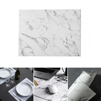 

PU Marble Pattern Stripe Place Mat Table Mat Tableware Coasters Kitchen Tableware Pad DIY Wedding Party Decorative Mat#15