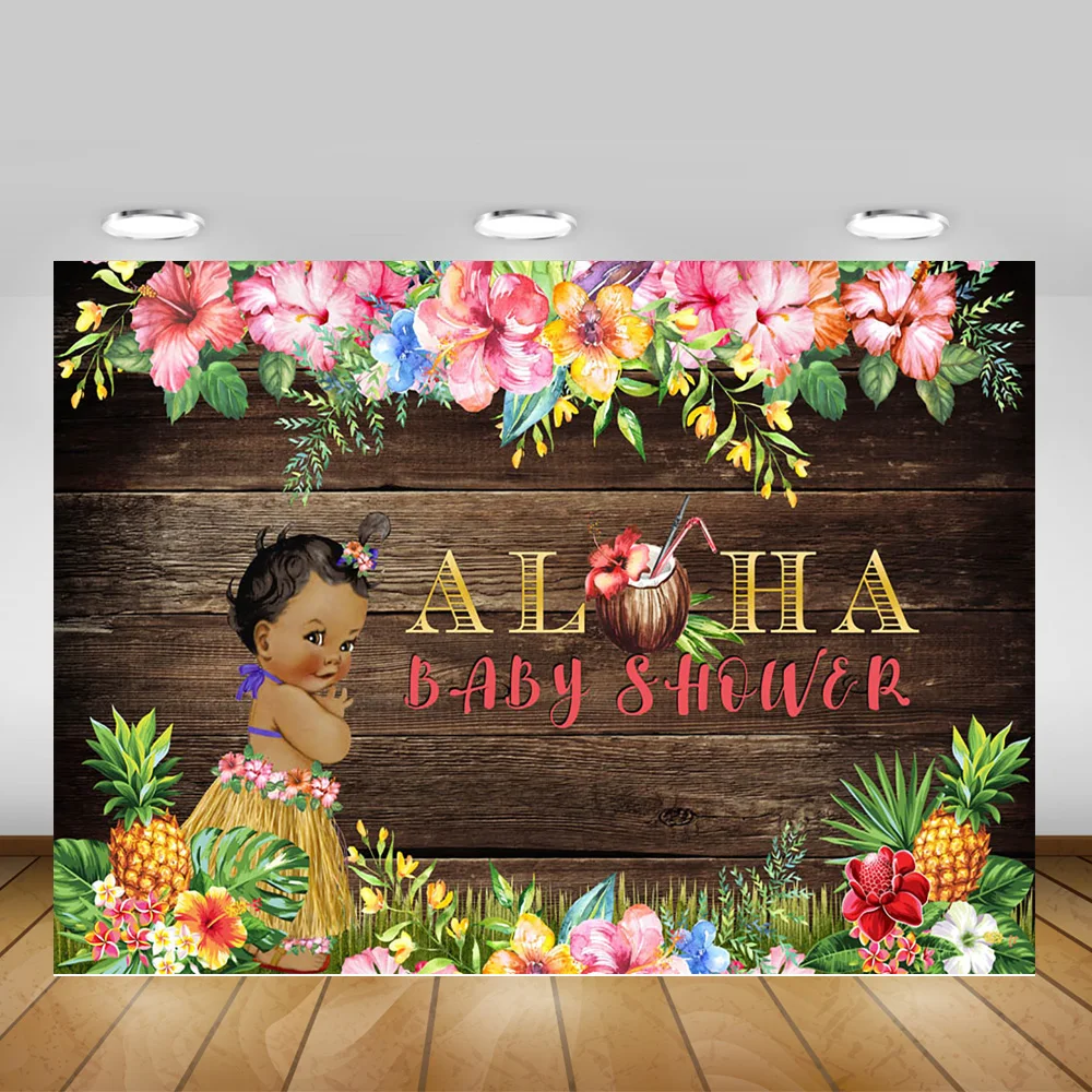 Фон для фотосъемки детей Aloha тропический вечерние ничный фон новорожденных племя