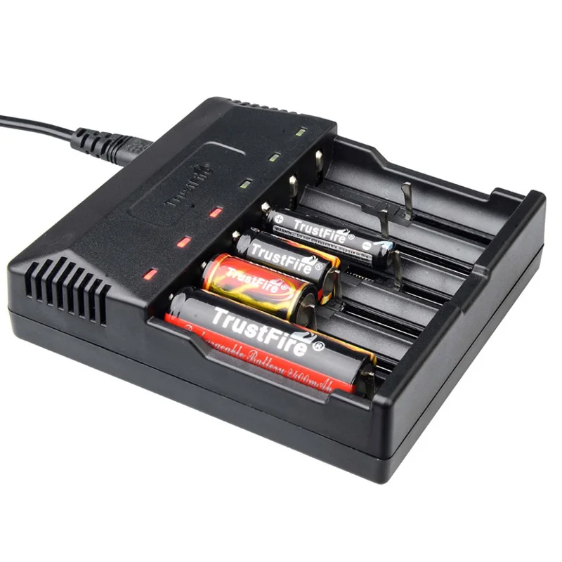 TrustFire TR-012 Digi Зарядное устройство интеллигентая(ый) Батарея Зарядное устройство 6 слотов Smart Зарядное устройство по стандартам ЕС/США штекер для 18650 18350 16340 14500 AA AAA