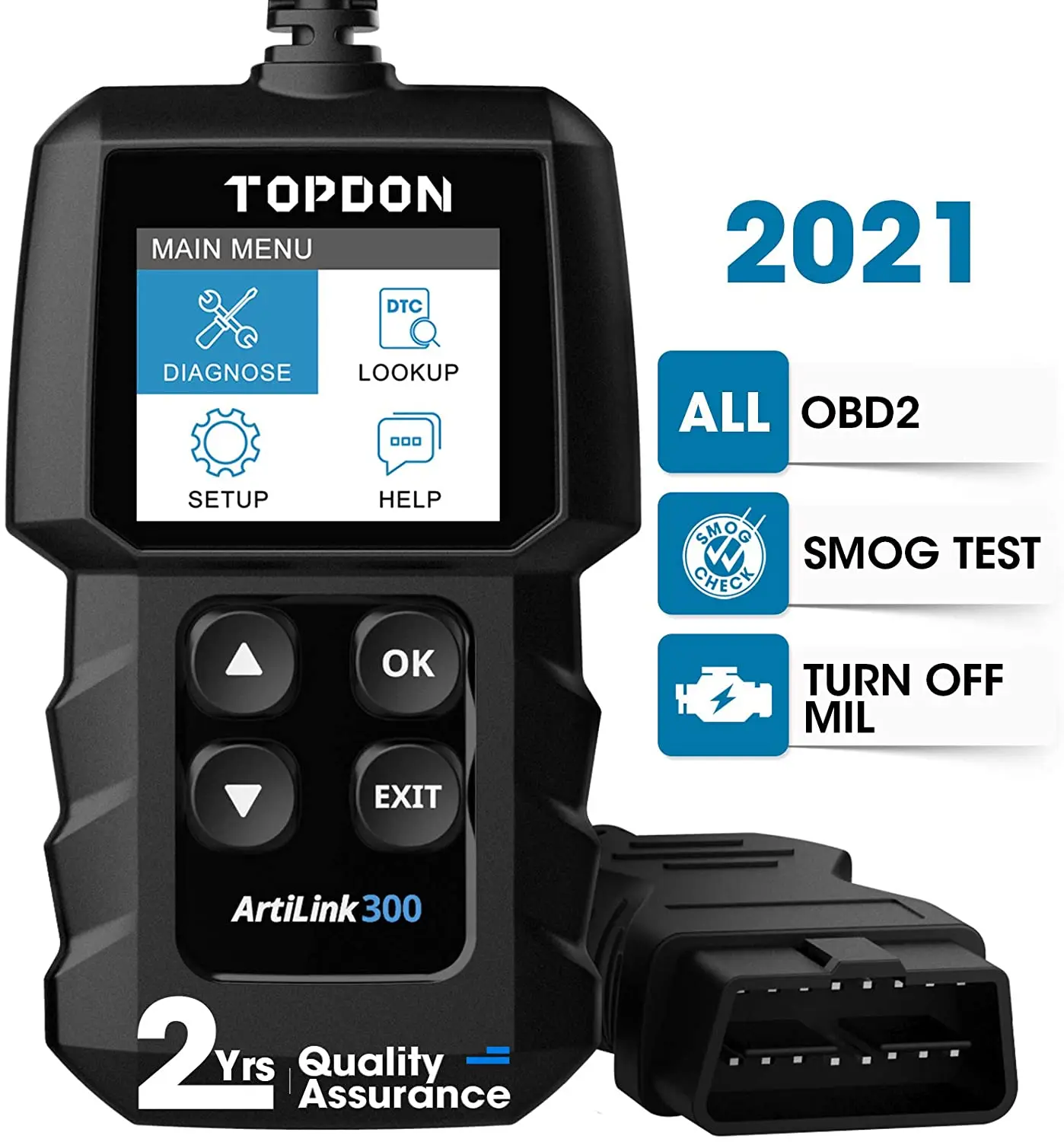 Topdon AL300 OBD2 сканер считыватель кодов автомобиля проверка неисправности двигателя