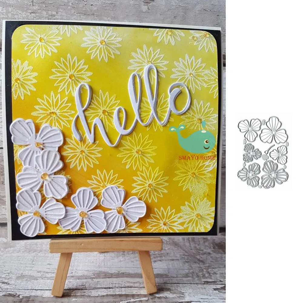 

6 PCS Flower Metal Cutting Dies Scrapbooking Stencil for Album Paper DIY Gift Card Decoration Embossing Dies New 2019