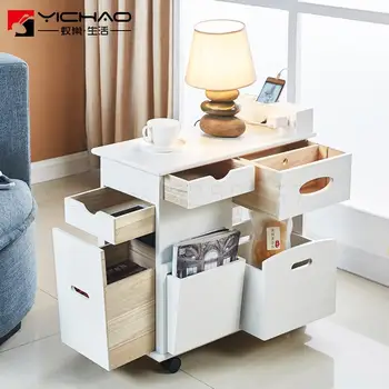 

Sofa Side Cabinet Movable Storage Table Living Room Solid Wood Table Corner Several Bedrooms Simple Tea Table Side Cabinet
