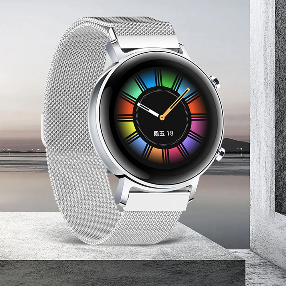 Ремешок для часов Galaxy watch 46 мм Gear S3 Миланский ремешок из нержавеющей стали 20 22 Huawei