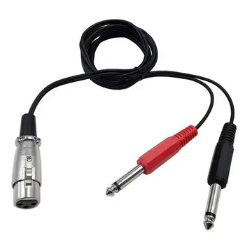 

XLR Female Socket to Dual Mono 6.35mm 1/4 inch Mono Male Jack Plug Stereo o Cable Cord Wire for Mic Mixer Amplifier Sound Ca