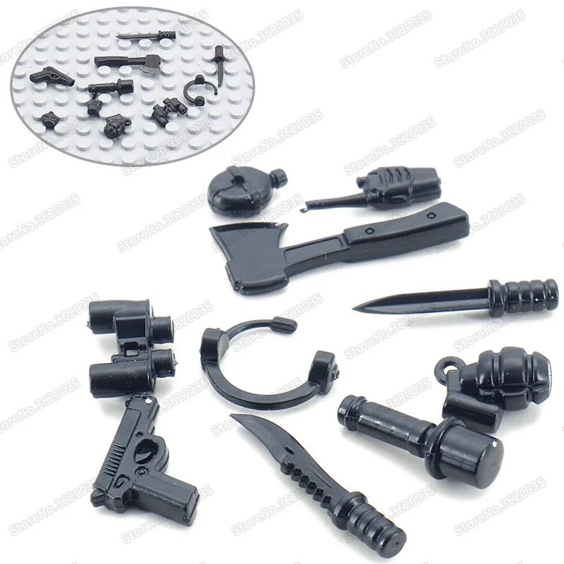 Legoinglys Military Figures WW2 Weaponas Collection Edition Building Block Assemble Army Set Soldier Moc Boy Christmas Gift Toys