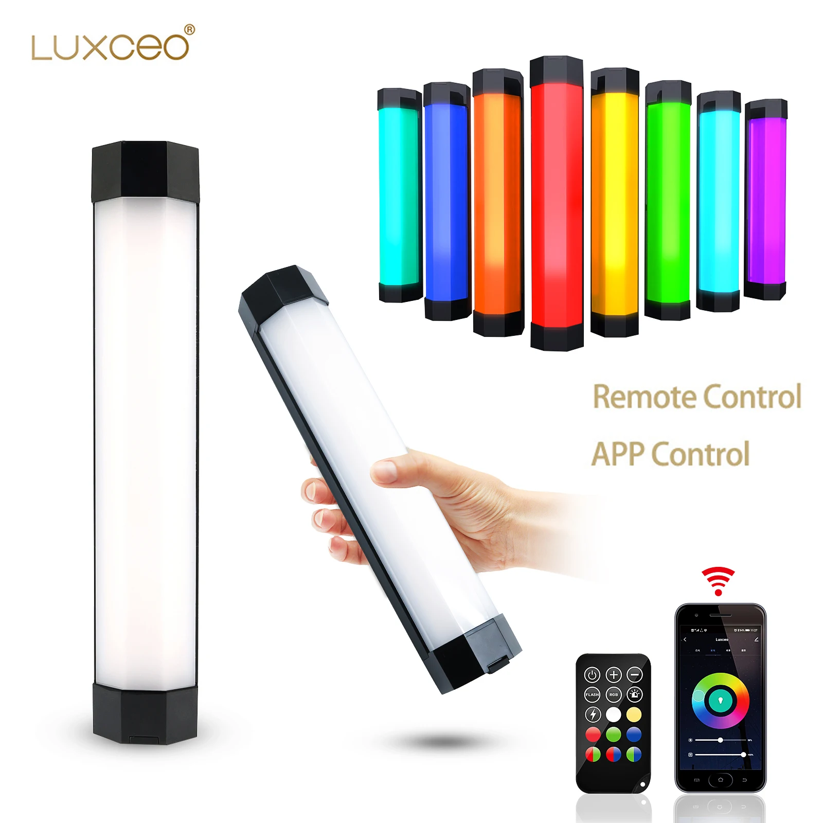LUXCEO P200 светодиодсветильник лампа для фотосъемки трубка Водонепроницаемая