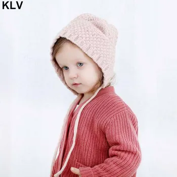 

Winter Baby Kids Knitted Cap Girls Boys Warm Bonnet Woolen Coif Hood Cap Toddler Hats Christmas Gift For 1-4 years