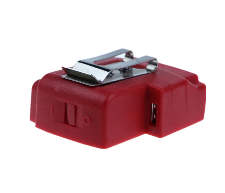 Адаптер для литиевой батареи Milwaukee 49-24-2371 18VM18 с зажимом для ремня 2A USB и 3A DC