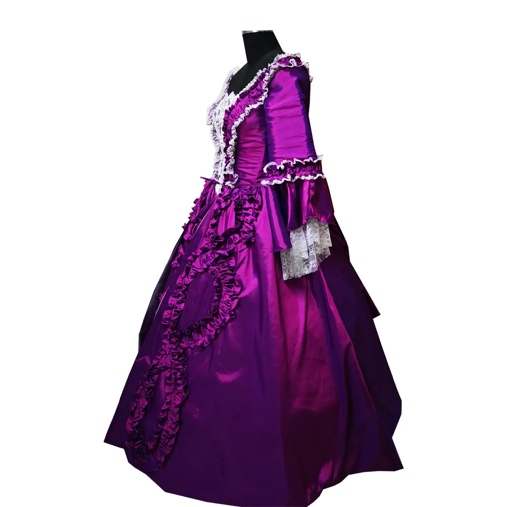 

2020 New purple victorian Halloween Cosplay dress Colonial Georgian Renaissance Gothic Historical dress D-533