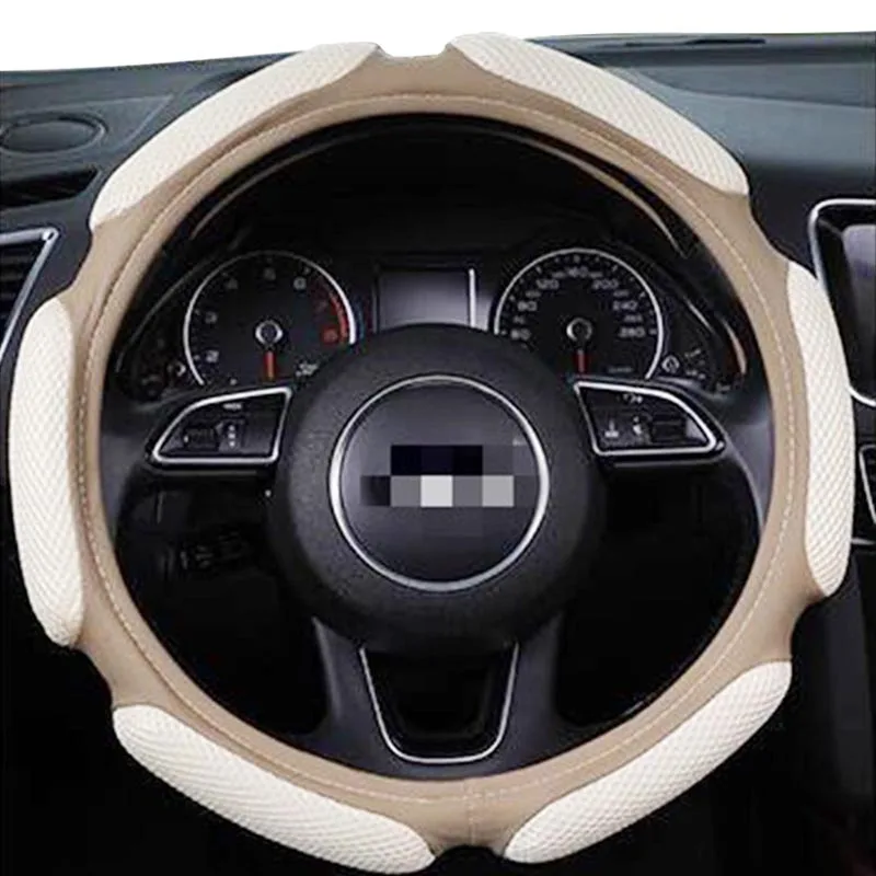 1-piece-Breathable-sandwich-3D-stereo-PU-material-car-steering-wheel-cover-summer-seasons-universal-
