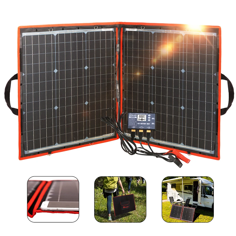 80 Вт 12 В Гибкая солнечная панель открытый складной солнечная панель s наборы для домашнего туризма/лодки/RV/солнечная батарея 18 в Солнечная зарядная панель