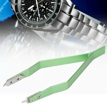 Высокая твердость Зеленый металл V-образный Пинцет плоскогубцы пружинный бар для удаления профессиональных часов ювелирные изделия инструмент для ремонта мобильных телефонов