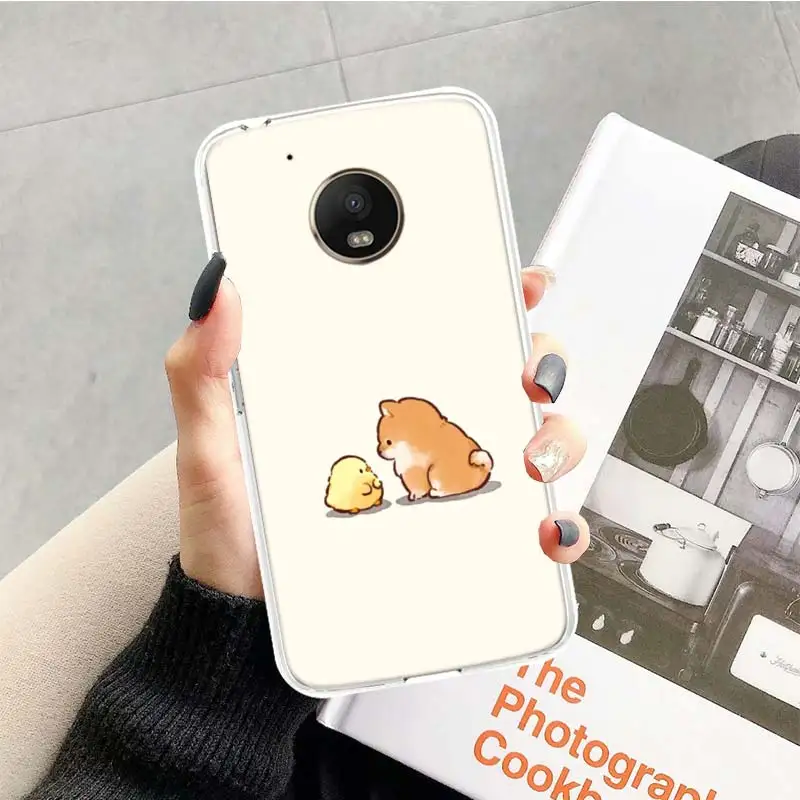 Милые корги с героями мультфильма «щенячий чехол для Motorola Moto G7 G6 G5S G5 E4 плюс G4 E5 играть X4 Мощность tpu с рисунком индивидуальная крышка телефона