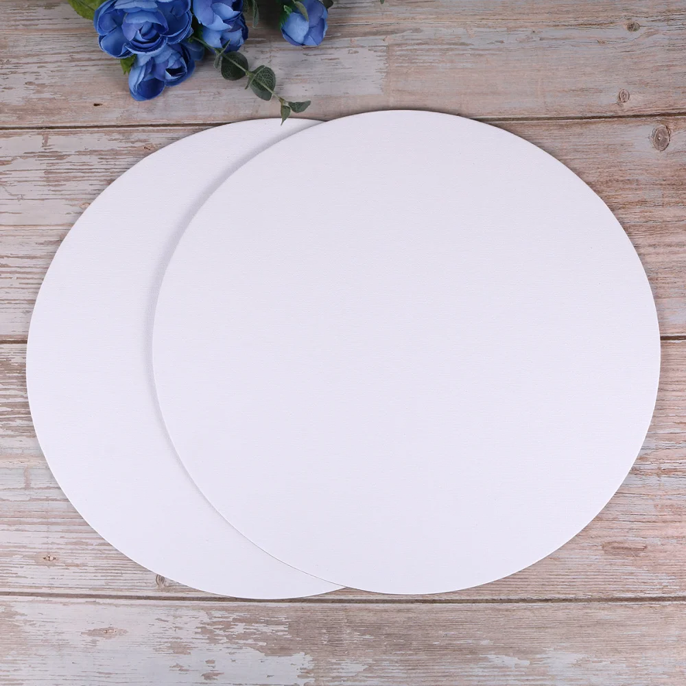 Canvas Painting Board Round Artist Boards Panels Panel Oil Stretched Blank Acrylic Drawing White Circle Large Canvases Fine 40Cm custom painting canvas painting canvas painting canvas board