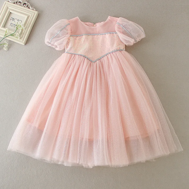 HAPPYPLUS Sequined Maxi Birthday Dress for 1 Year Baby Girl Dresses