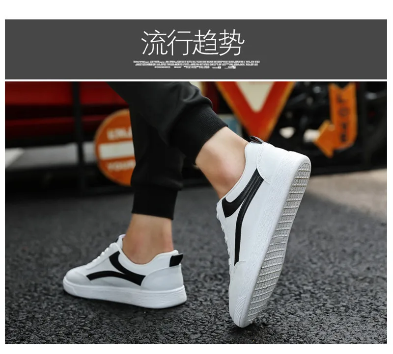 White Sneakers Spring Autumn New Men's Shoes Low-Cut Walking Man Fashion Low Top Men Casual Vulcanize Shoes Tenis